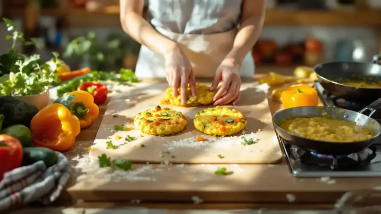 Polenta se snadno připravuje jako chutné placičky se zeleninou a sýrem